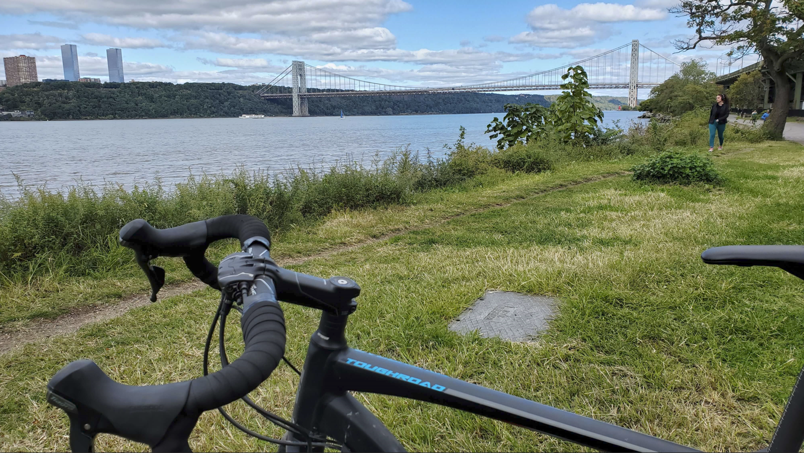 bike in front of bridge